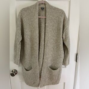 Aerie Oatmeal Chunky Knit Open Front Cardigan Size XSmall